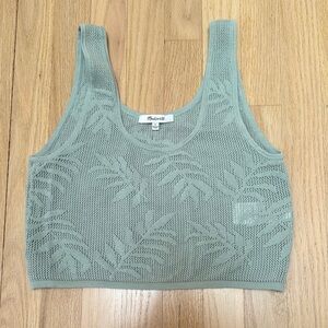 Madewell Green Mesh Crop Top